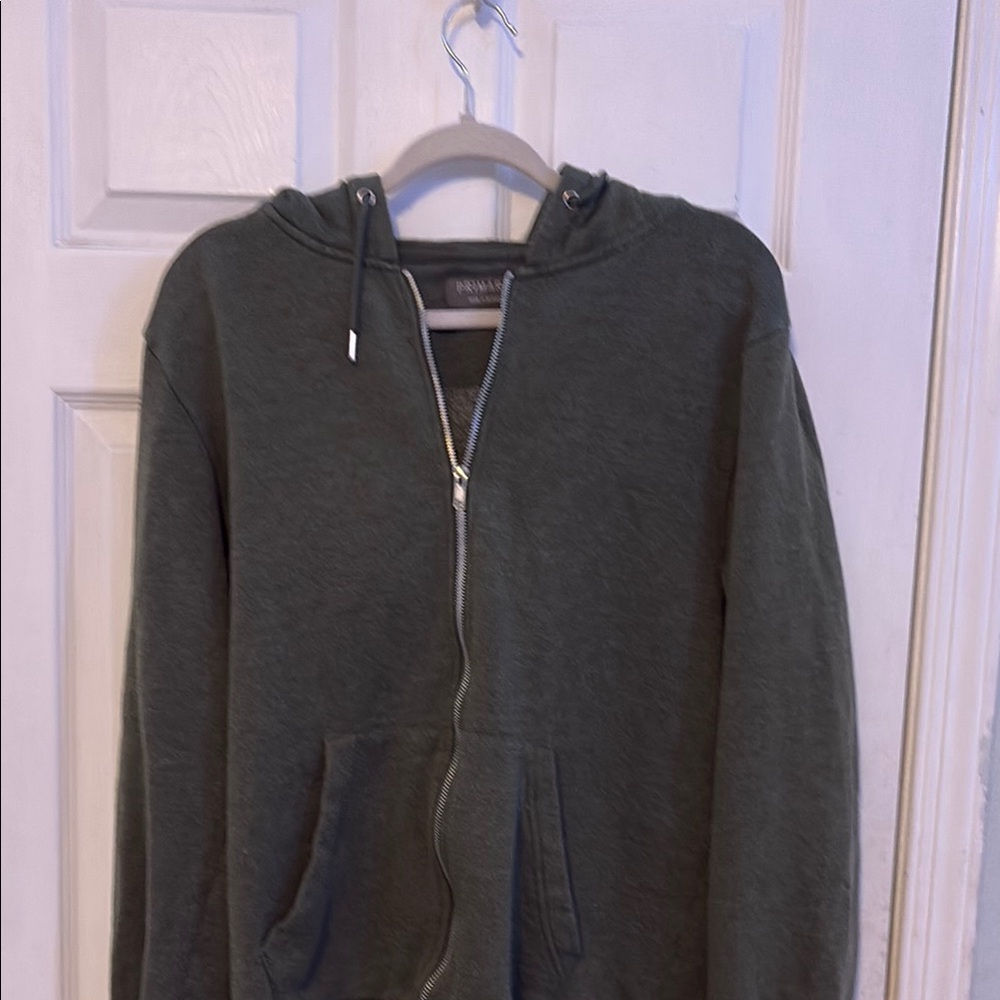 Men's Green Zip-Up Hoodie